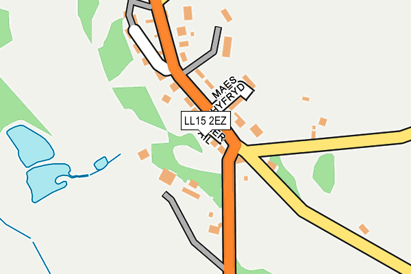 LL15 2EZ map - OS OpenMap – Local (Ordnance Survey)