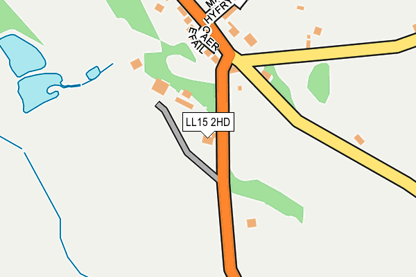 LL15 2HD map - OS OpenMap – Local (Ordnance Survey)