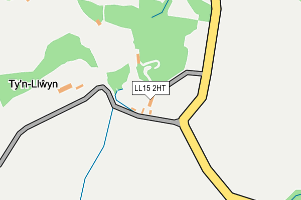 LL15 2HT map - OS OpenMap – Local (Ordnance Survey)