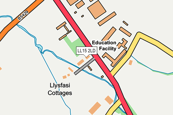 LL15 2LD map - OS OpenMap – Local (Ordnance Survey)