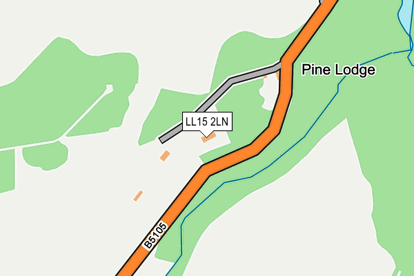 LL15 2LN map - OS OpenMap – Local (Ordnance Survey)