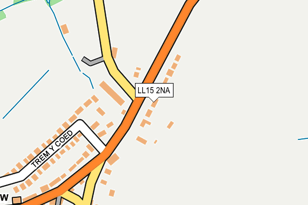 LL15 2NA map - OS OpenMap – Local (Ordnance Survey)