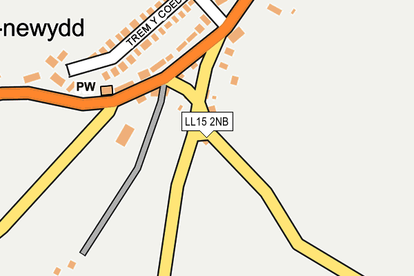 LL15 2NB map - OS OpenMap – Local (Ordnance Survey)