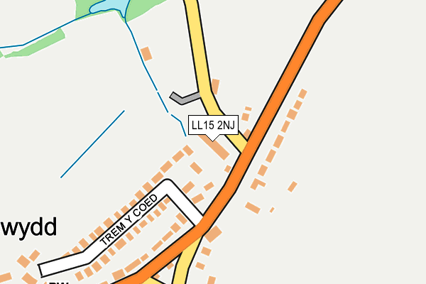 LL15 2NJ map - OS OpenMap – Local (Ordnance Survey)