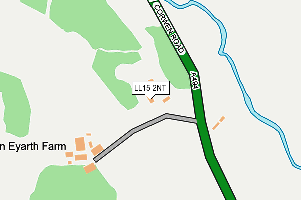 LL15 2NT map - OS OpenMap – Local (Ordnance Survey)