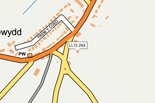 LL15 2NX map - OS OpenMap – Local (Ordnance Survey)