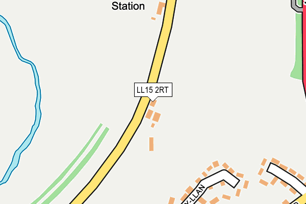 LL15 2RT map - OS OpenMap – Local (Ordnance Survey)