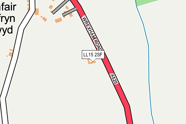 LL15 2SF map - OS OpenMap – Local (Ordnance Survey)