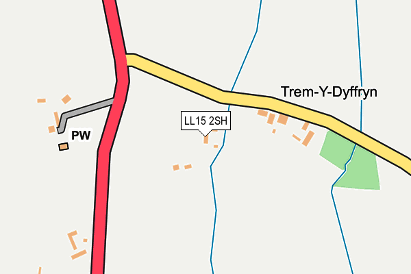 LL15 2SH map - OS OpenMap – Local (Ordnance Survey)