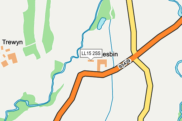 LL15 2SS map - OS OpenMap – Local (Ordnance Survey)