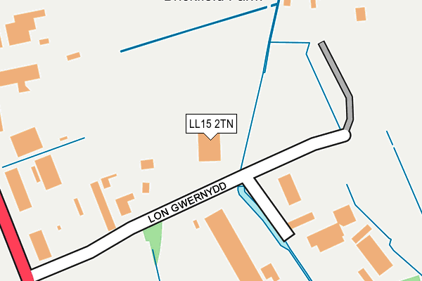 LL15 2TN map - OS OpenMap – Local (Ordnance Survey)