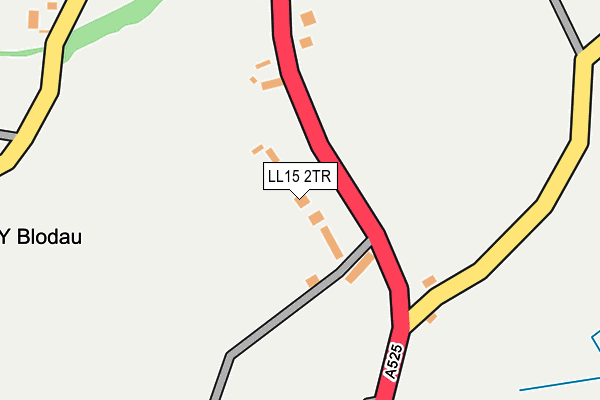 LL15 2TR map - OS OpenMap – Local (Ordnance Survey)