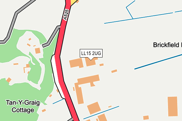 LL15 2UG map - OS OpenMap – Local (Ordnance Survey)