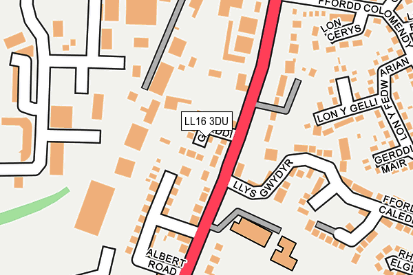 LL16 3DU map - OS OpenMap – Local (Ordnance Survey)