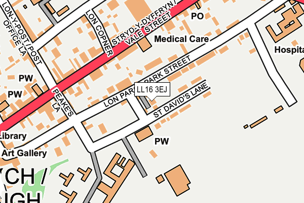 LL16 3EJ map - OS OpenMap – Local (Ordnance Survey)