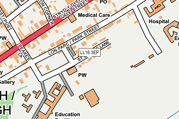 LL16 3EP map - OS OpenMap – Local (Ordnance Survey)