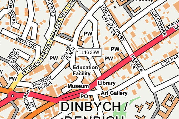 LL16 3SW map - OS OpenMap – Local (Ordnance Survey)