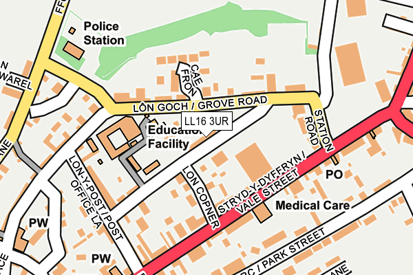 LL16 3UR map - OS OpenMap – Local (Ordnance Survey)