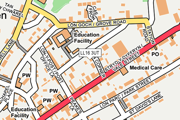 LL16 3UT map - OS OpenMap – Local (Ordnance Survey)