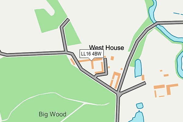 LL16 4BW map - OS OpenMap – Local (Ordnance Survey)