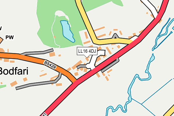 LL16 4DJ map - OS OpenMap – Local (Ordnance Survey)