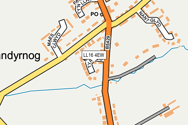 LL16 4EW map - OS OpenMap – Local (Ordnance Survey)