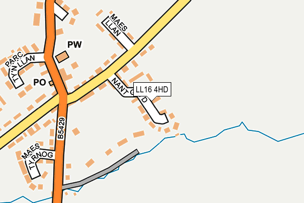 LL16 4HD map - OS OpenMap – Local (Ordnance Survey)