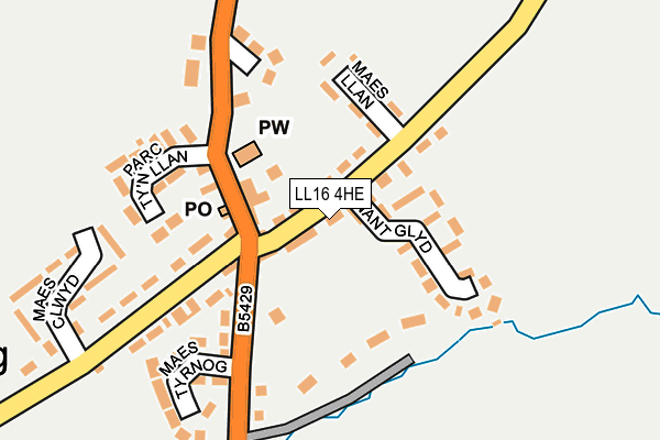 LL16 4HE map - OS OpenMap – Local (Ordnance Survey)