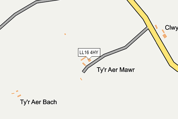 LL16 4HY map - OS OpenMap – Local (Ordnance Survey)