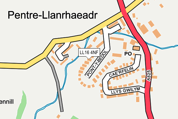 LL16 4NF map - OS OpenMap – Local (Ordnance Survey)