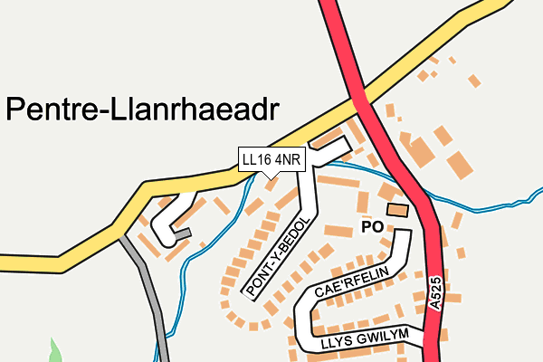 LL16 4NR map - OS OpenMap – Local (Ordnance Survey)
