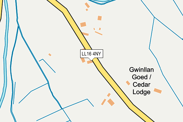 LL16 4NY map - OS OpenMap – Local (Ordnance Survey)