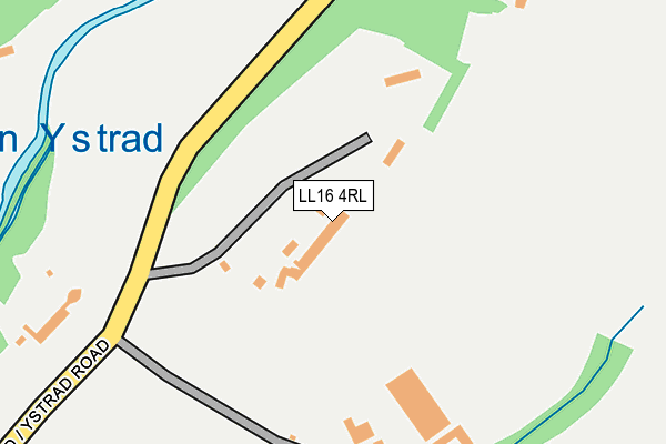 LL16 4RL map - OS OpenMap – Local (Ordnance Survey)