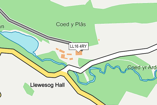 LL16 4RY map - OS OpenMap – Local (Ordnance Survey)