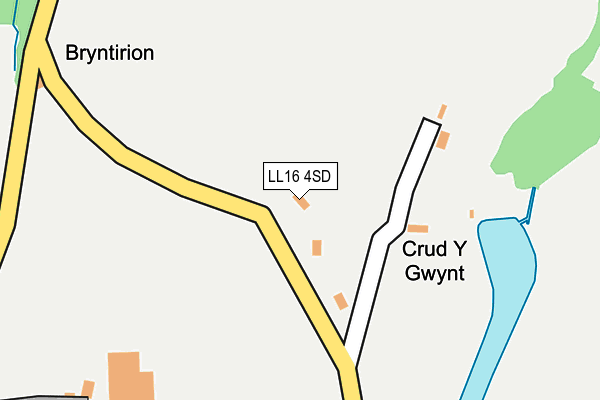LL16 4SD map - OS OpenMap – Local (Ordnance Survey)