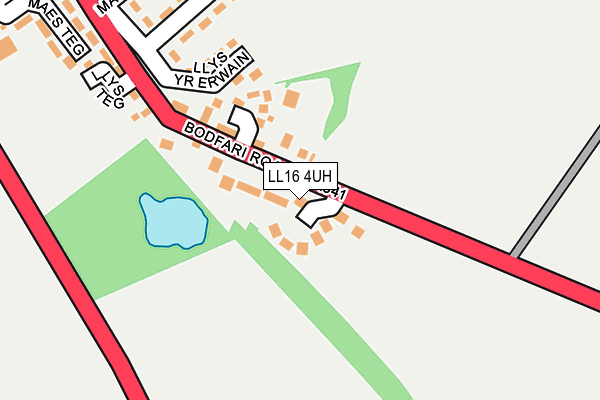 LL16 4UH map - OS OpenMap – Local (Ordnance Survey)