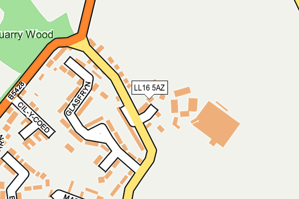 LL16 5AZ map - OS OpenMap – Local (Ordnance Survey)