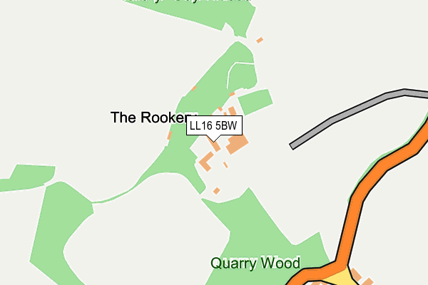 LL16 5BW map - OS OpenMap – Local (Ordnance Survey)