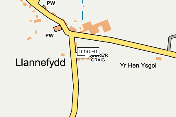 LL16 5ED map - OS OpenMap – Local (Ordnance Survey)