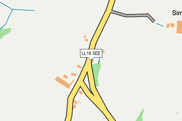 LL16 5EE map - OS OpenMap – Local (Ordnance Survey)