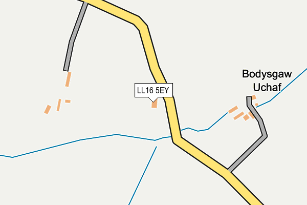 LL16 5EY map - OS OpenMap – Local (Ordnance Survey)