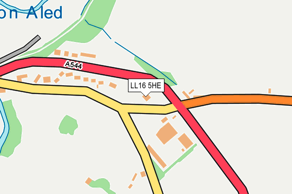 LL16 5HE map - OS OpenMap – Local (Ordnance Survey)