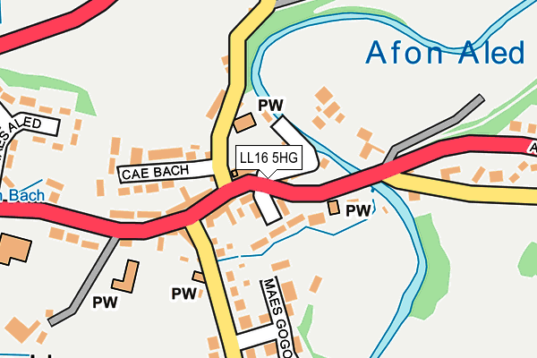 LL16 5HG map - OS OpenMap – Local (Ordnance Survey)
