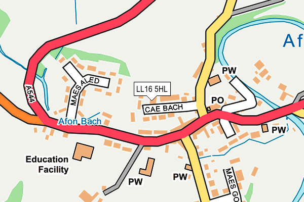 LL16 5HL map - OS OpenMap – Local (Ordnance Survey)