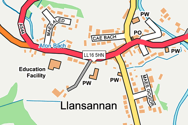 LL16 5HN map - OS OpenMap – Local (Ordnance Survey)
