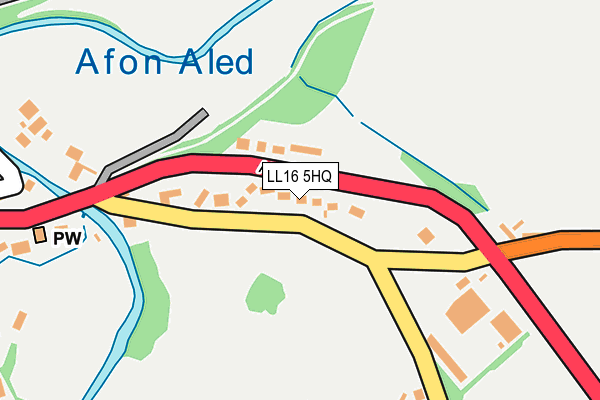 LL16 5HQ map - OS OpenMap – Local (Ordnance Survey)