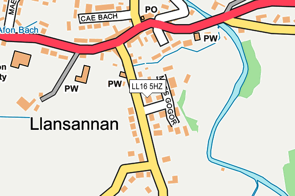 LL16 5HZ map - OS OpenMap – Local (Ordnance Survey)