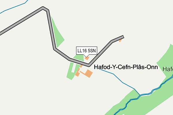 LL16 5SN map - OS OpenMap – Local (Ordnance Survey)