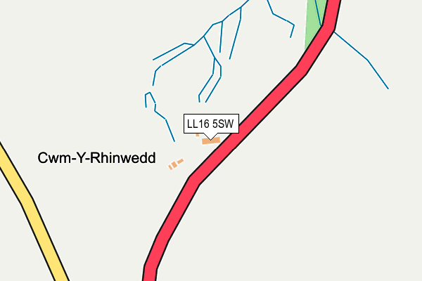 LL16 5SW map - OS OpenMap – Local (Ordnance Survey)