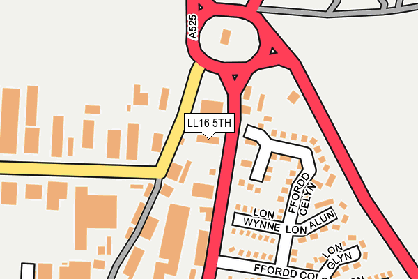 LL16 5TH map - OS OpenMap – Local (Ordnance Survey)